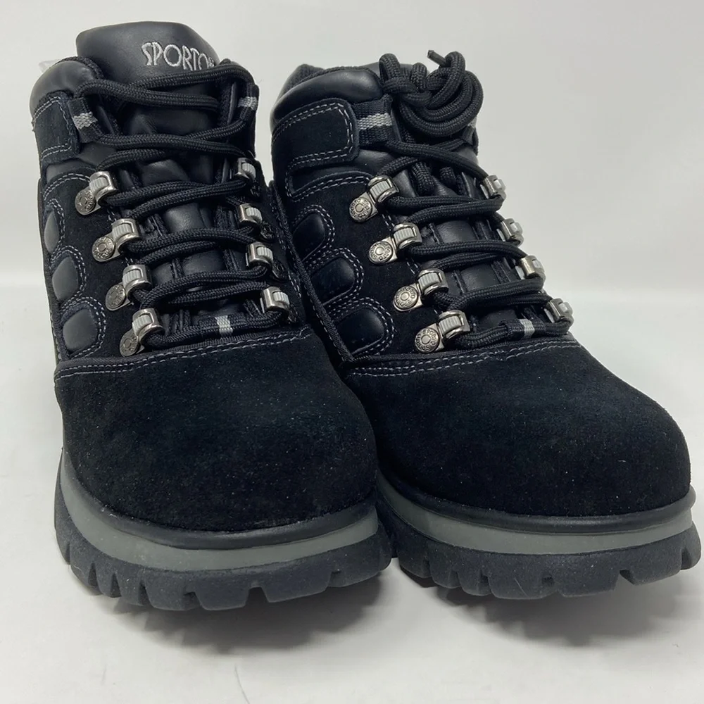 NWT Sporto “Devon” Black Winter Waterproof Leather Ankle Boots Size 7 1/2